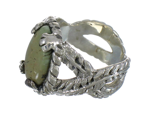 Turquoise Southwest Authentic Sterling Siver Ring Size 7-3/4 WX80793